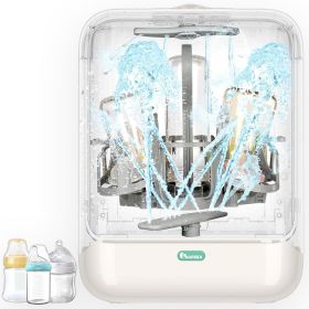 Baby Bottle Washer, Sterilizer and Dryer Pro Cleaning Machine with 360° Dual Spray Arms, Steam Sterilization, Drying Function