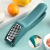 No need to peel! Stainless steel manual garlic press, household garlic mash grinder, kitchen effortless garlic squeezing tool