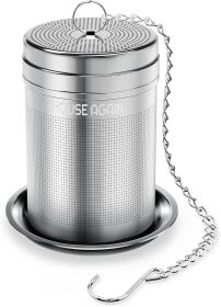Tea Infusers, Extra Fine Mesh Tea Strainers for Loose Tea, Updated Slim Threaded Lid & 304 Stainless Steel