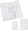 2 Pcs Daily Pill Organizer, 7 Compartments Portable Pill Case Travel Pill Organizer,[Folding Design] Pill Box for Purse Pocket to Hold Vitamins