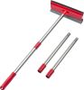 Standard Window Squeegee, 2-in-1 Window Cleaner with 55" Extension Poles, Window Washing Kit, Glass Door Cleaner