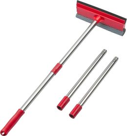 Standard Window Squeegee, 2-in-1 Window Cleaner with 55" Extension Poles, Window Washing Kit, Glass Door Cleaner