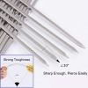 12PCS Kabob Skewers Flat Metal BBQ Barbecue Skewers 16" Long Hook Style Stainless Steel Shish Kebob Sticks Wide Sharp Reusable Grilling Skewers Set fo