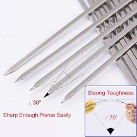 Metal Skewer for Grilling,Kabob Skewer,Flat BBQ Barbecue Skewer,Grilling Skewers Set,Reusable BBQ