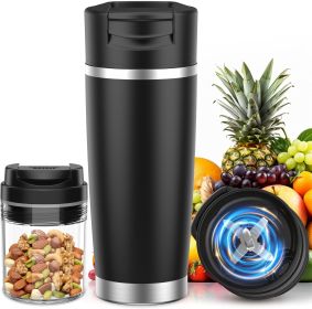 Portable Blender for Holiday Gift Smoothies&Shakes 24oz Insulated Cup Cordless, Personal Licuadora Portatil With Stainless Steel, USB-C Rechargeable