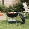 Charcoal Grill Black 14.37 x 14.37 x 15.75 in