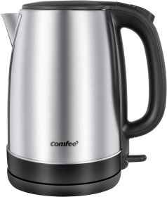 1.7L Stainless Steel Electric Tea Kettle, BPA-Free Hot Water Kettle Electric with LED Light, Auto Shut-Off and Boil-Dry Protection