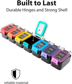 Weekly Pill Organizer 1 time a Day – Pill Box 7 Day with Enhanced Waterproof Seal, Large compartments Hold Big Vitamins & Supplements