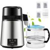 1.1Gal Water Distiller, 0.3Gal/H, 750W Distilled Water Maker Machine 0-99H Timing Dual Temp Display