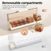 Weekly Pill Organizer,Portable 7 Day Pill Box,Moisture Proof Medicine Pill Organizer,Travel Pill Case with BPA-Free Material