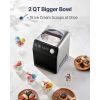 Upright Automatic Ice Cream Maker with Built-in Compressor, 2 Quart No Pre-freezing Fruit Yogurt Machine, Stainless Steel Electric Sorbet Maker