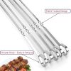 Metal Skewer for Grilling,Kabob Skewer,Flat BBQ Barbecue Skewer,Grilling Skewers Set,Reusable BBQ