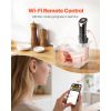 Sous Vide Precision Cooker, 1100W Sous-Vide Cooking Machine, WIFI Immersion Circulator with 10 Preset Recipes, LCD Touchscreen, Fast-Heating