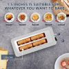4-Slice Toaster, Extra Wide Long Slot Toaster, 6 Browning Settings, Bagel/Defrost/Reheat Functions, Removable Crumb Tray, Stainless Steel Housing