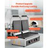 Commercial Panini Grill, 3600W Electric Sandwich Panini Maker, Stainless Steel Double Sandwichs Press with Handle and Temp Control