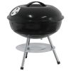 Charcoal Grill Black 14.37 x 14.37 x 15.75 in