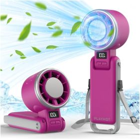Upgraded Portable Handheld Fan with 60Â°F Ice Cooling, Up tp 12Hrs Personal Fans Portable Rechargeable (Color: Mageta)