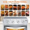 27.5QT 6-in-1 Air Fryer Toaster Oven Dropdown-Door 6-Slice Countertop Convection Oven for Air Frying, Baking, Roasting, Broiling & Grilling, 1600W