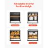 Double Layer Bread Box for Kitchen Counter, Large Capacity Bamboo Bread Storage Container, Farmhouse Wooden Breadbox for Homemade Bread