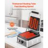 Commercial Panini Grill, 1800W Electric Sandwich Panini Maker, Stainless Steel Sandwichs Press Grill with Handle and Temp Control